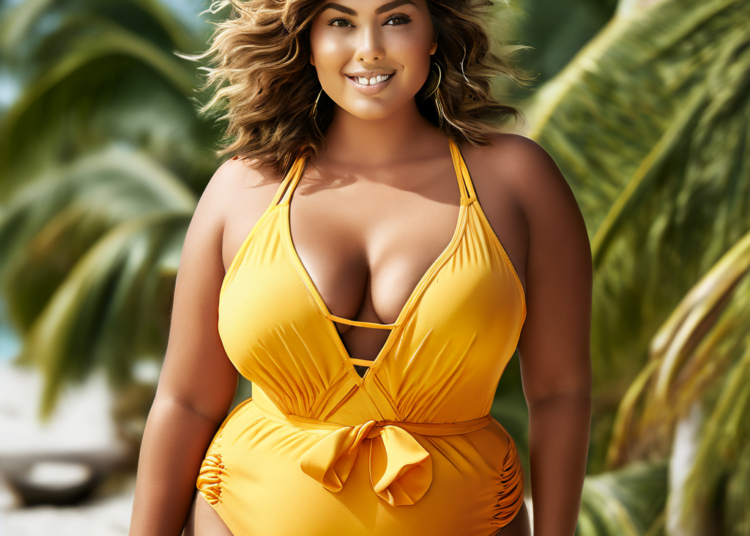 Flattering Plus-Size Swimsuit with Ruching & Control 2024